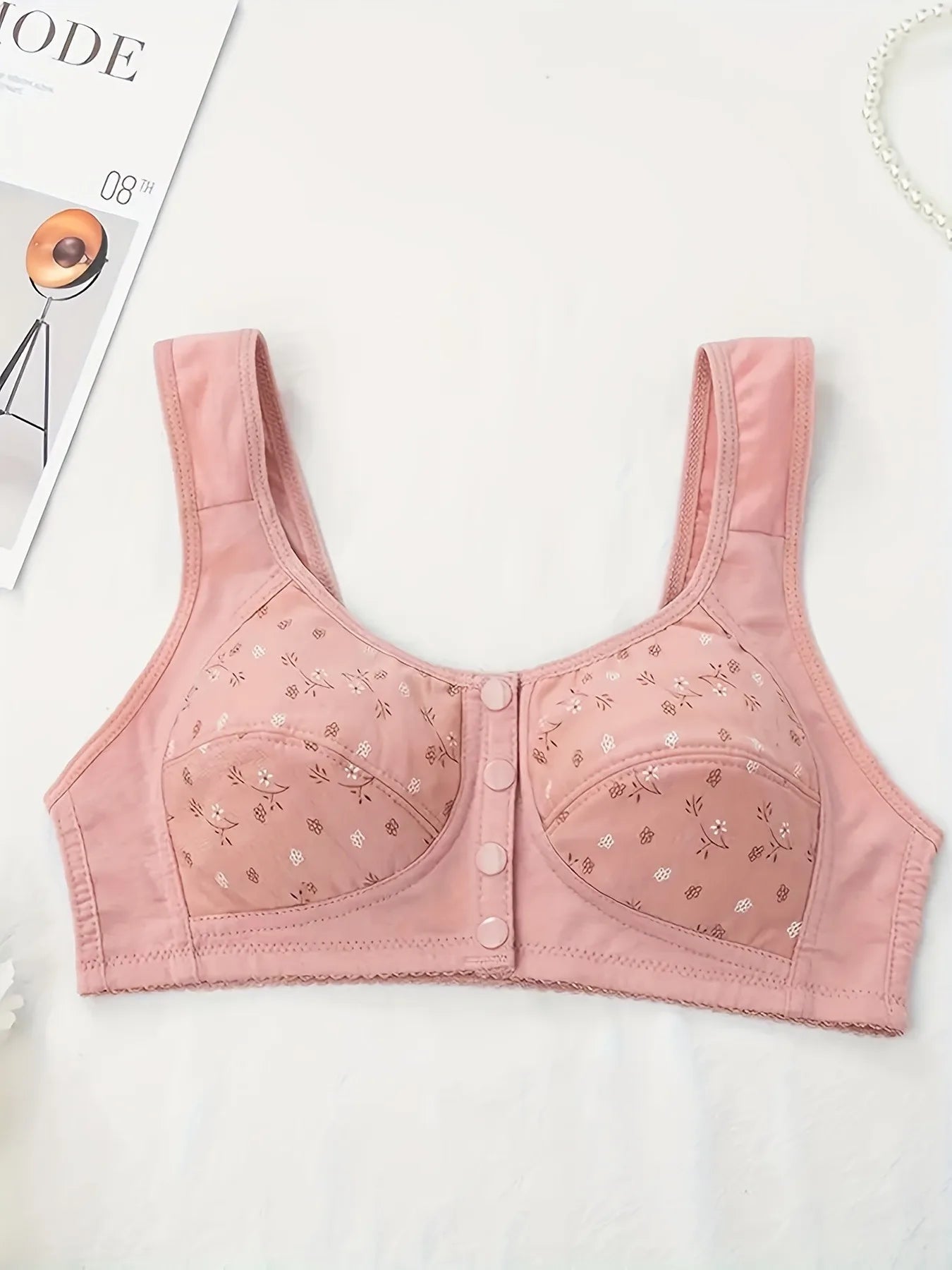 Floral Front‑Buckle Nursing Set (7‑Piece)