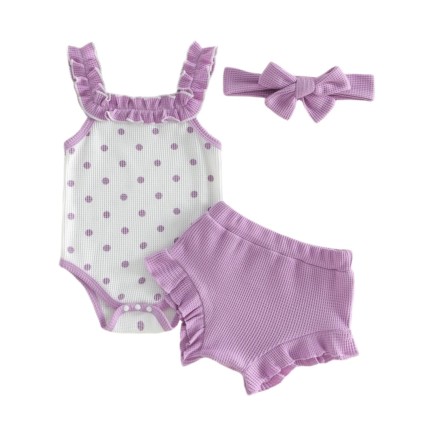 Dew‑Dot Ruffle Sun Set