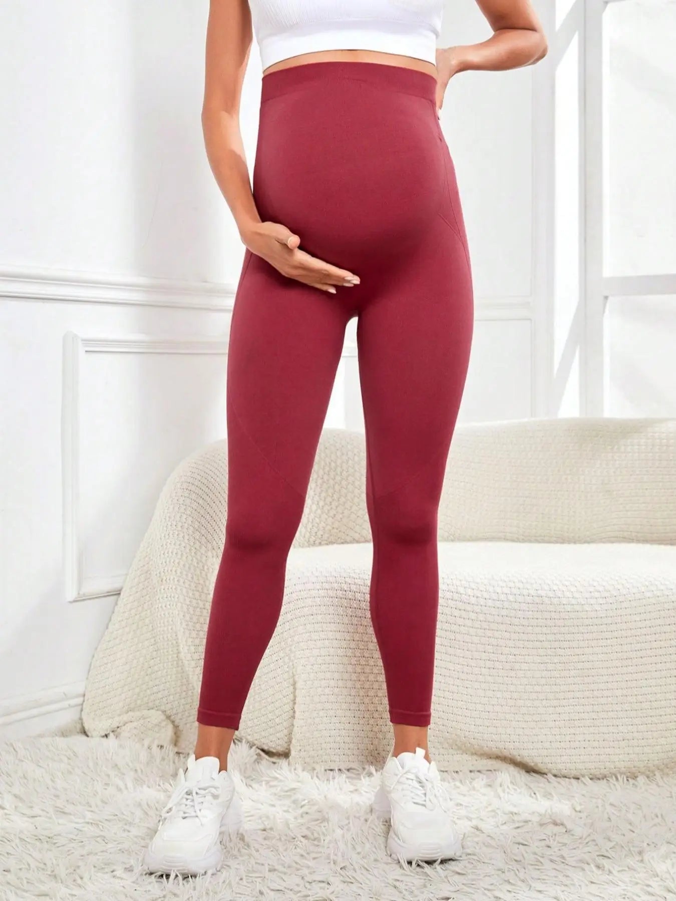 Hearth‑Rise High‑Waist Maternity Leggings