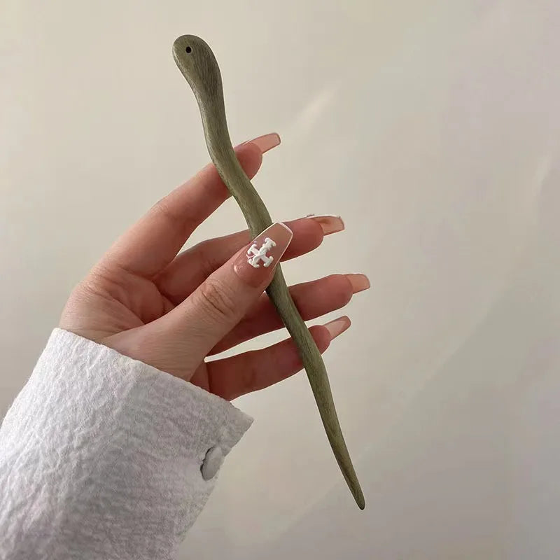 Chinese‑Style Elegant Wood Hair Stick
