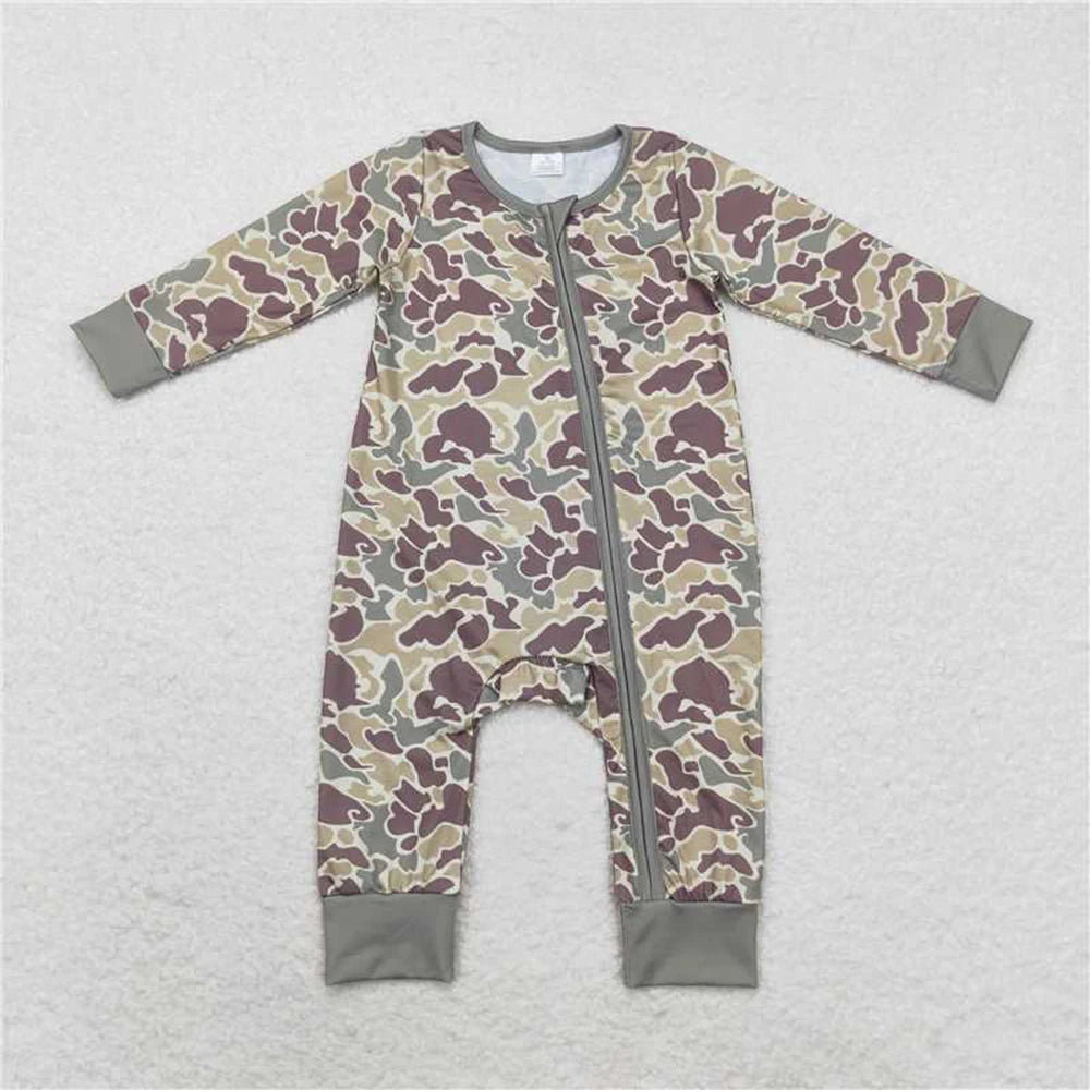 Forest‑Green Camo Nest Romper