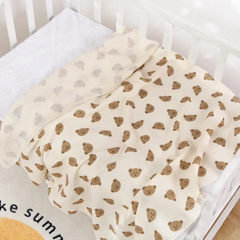 Moon‑Moss Muslin Swaddle