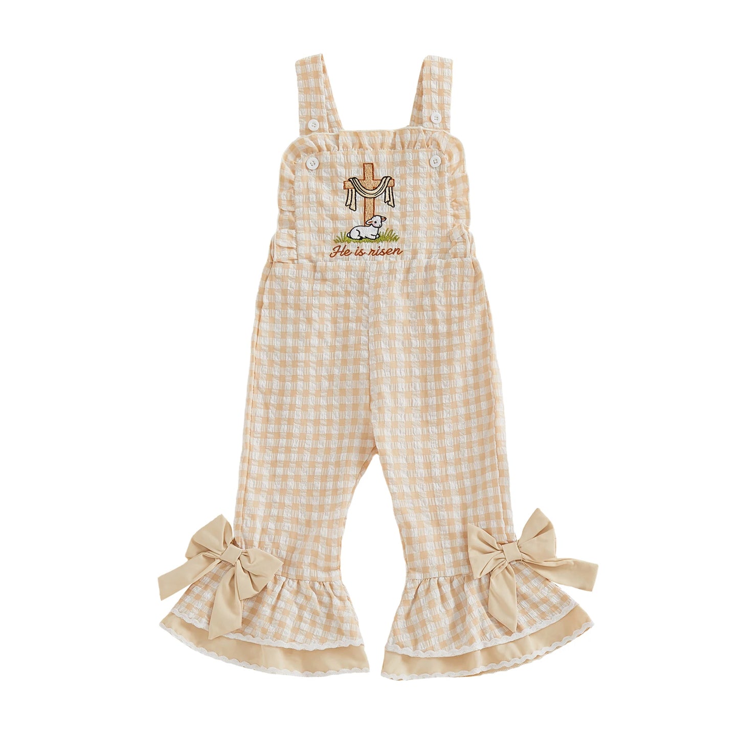 Bunny‑Bloom Ruffle Romper Set