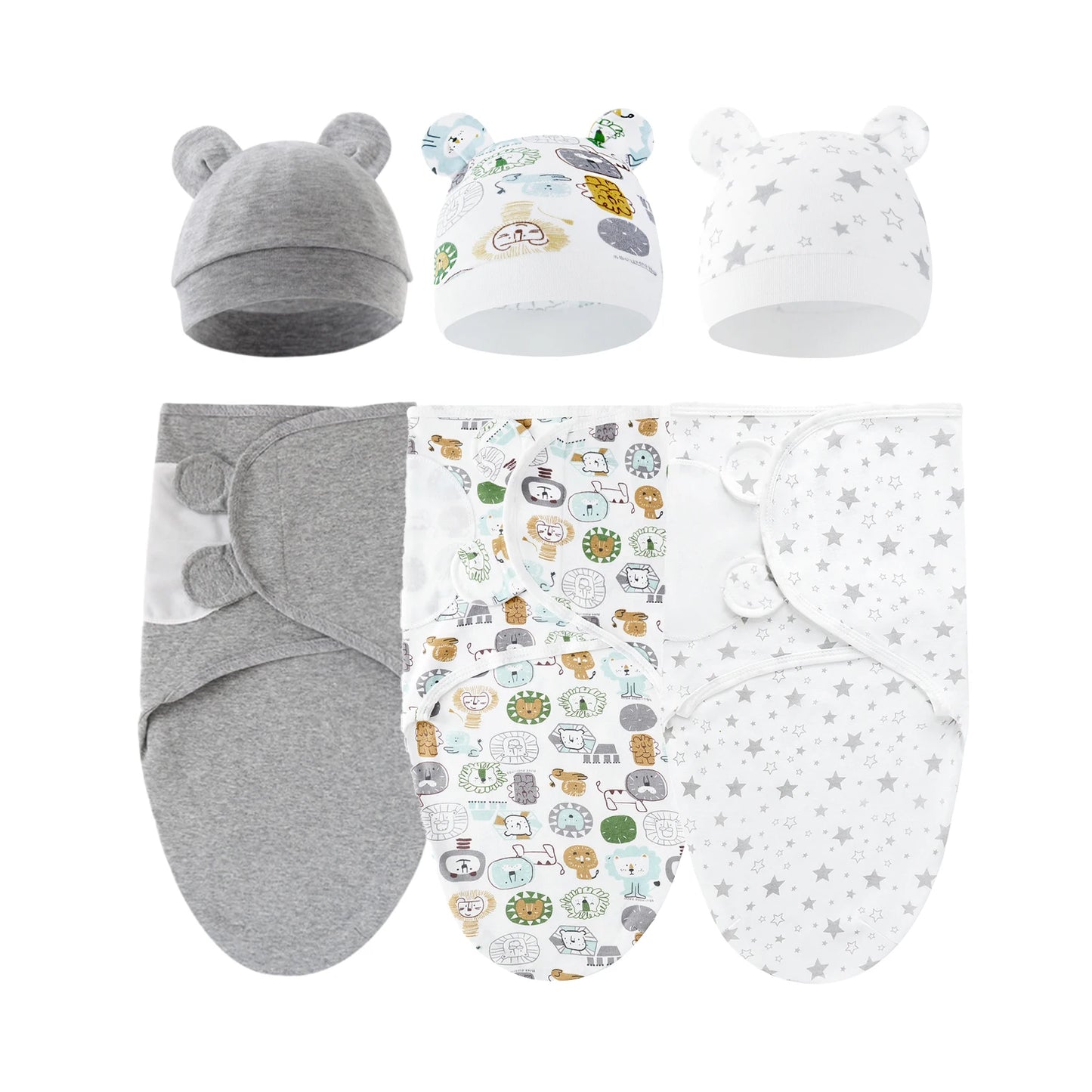Womb‑Wrap Swaddle Trio