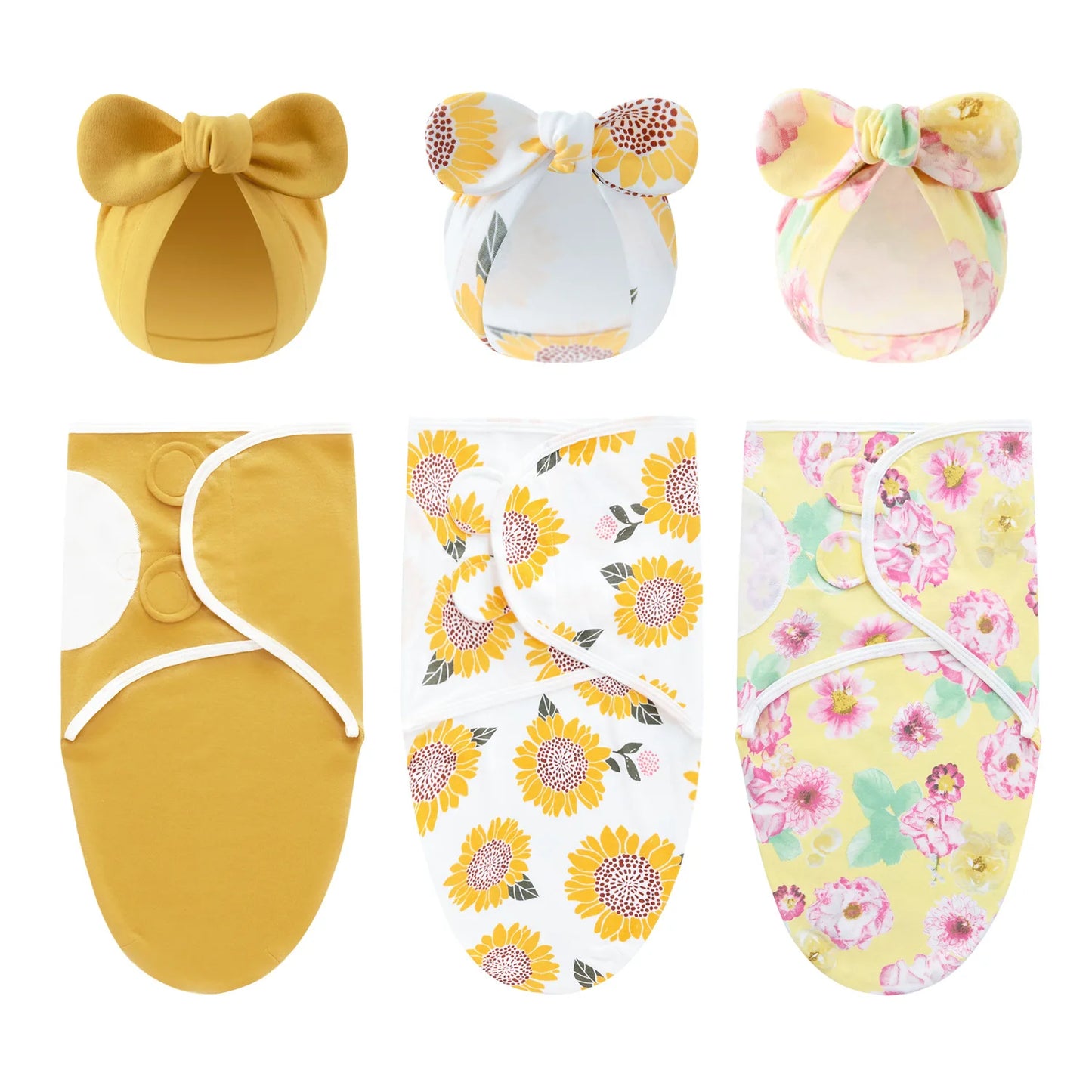 Newborn Swaddle Blanket Set