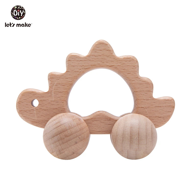 Beech Wood Baby Toys: Car Hedgehog Elephant