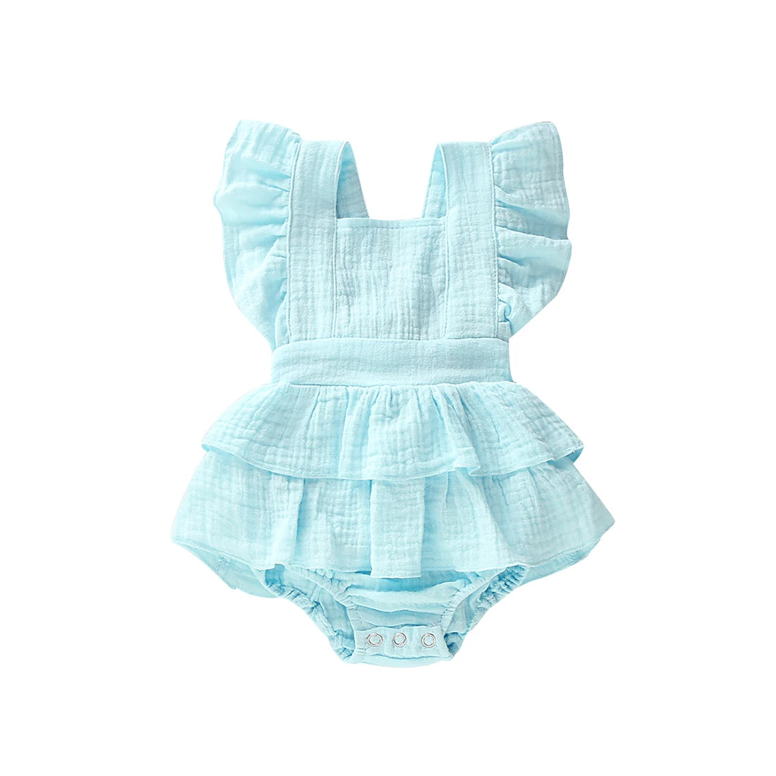 Sun‑Ribbon Ruffle Romper
