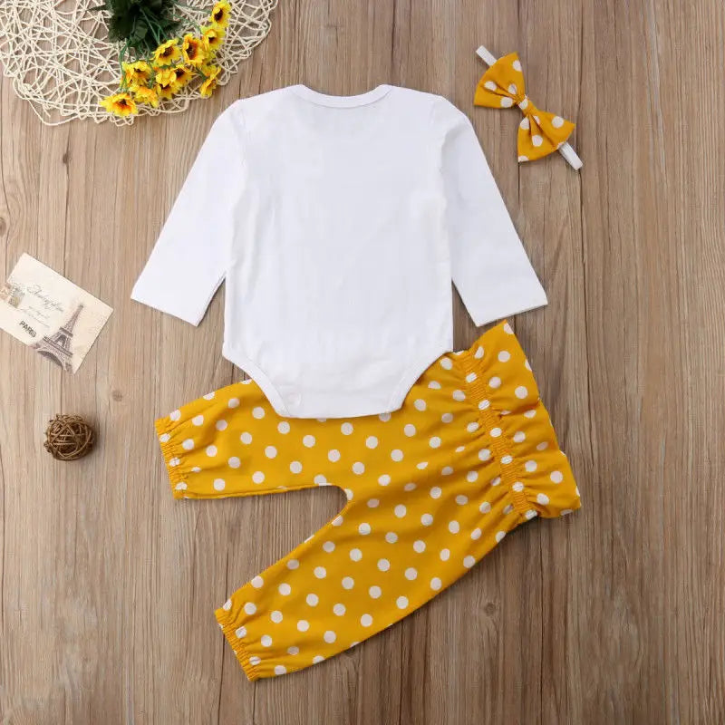 Sunshine Dot Bowknot Set