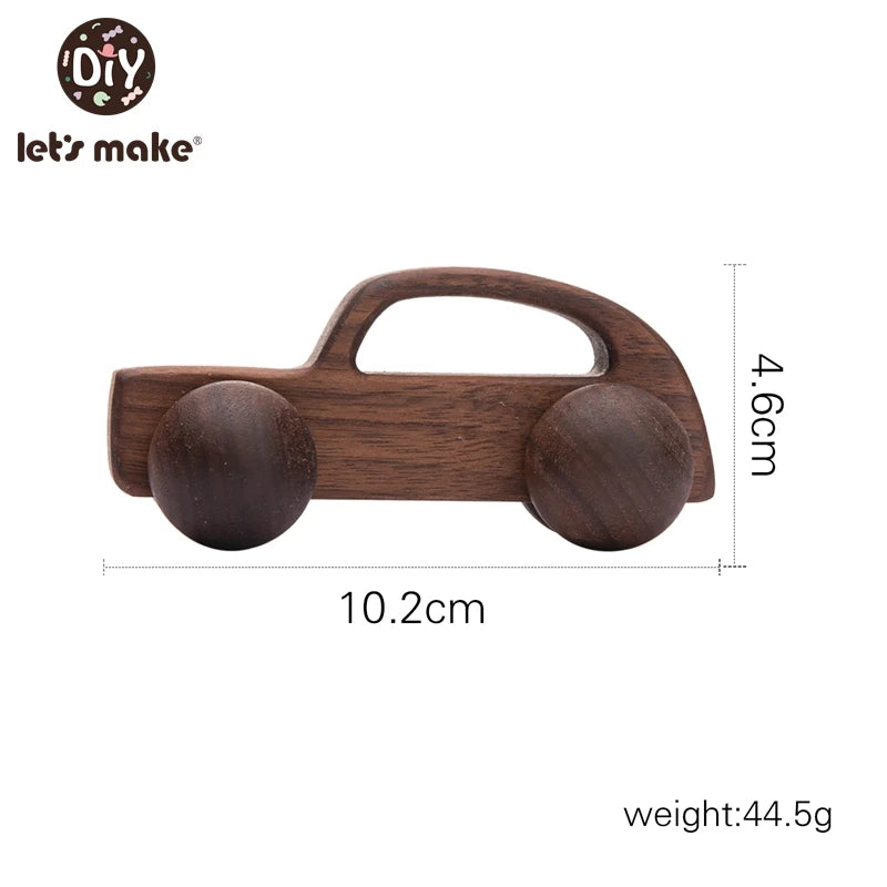 Beech Wood Baby Toys: Car Hedgehog Elephant