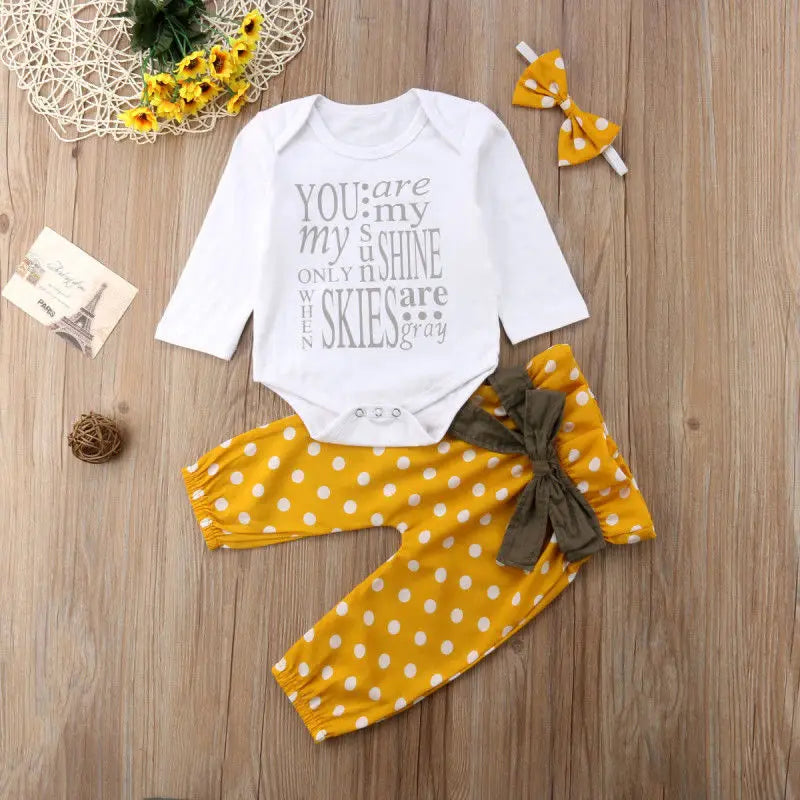 Sunshine Dot Bowknot Set