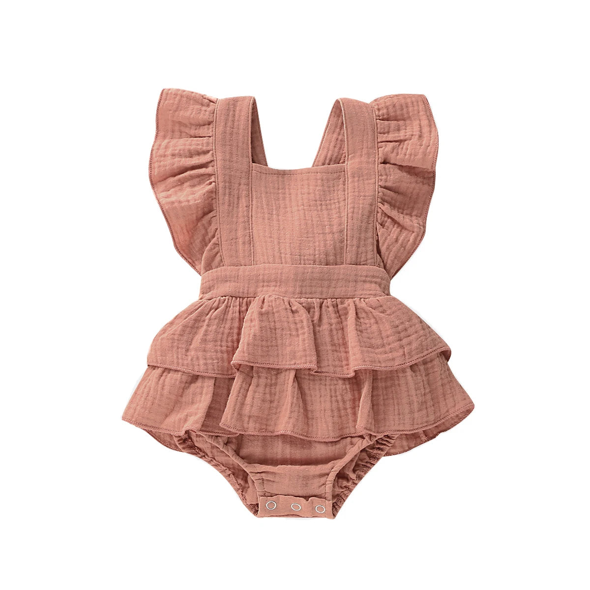 Sun‑Ribbon Ruffle Romper