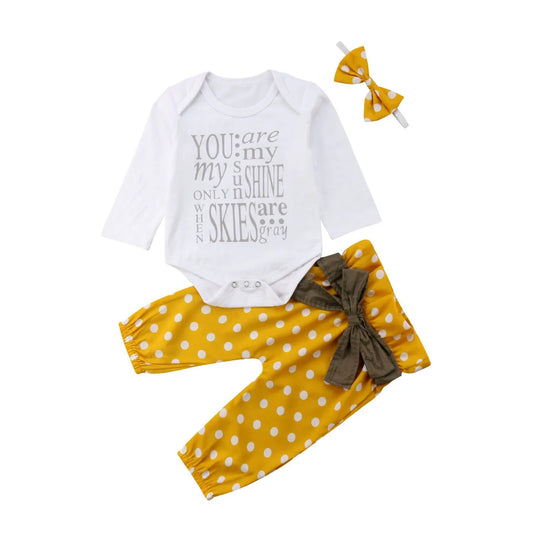 Sunshine Dot Bowknot Set