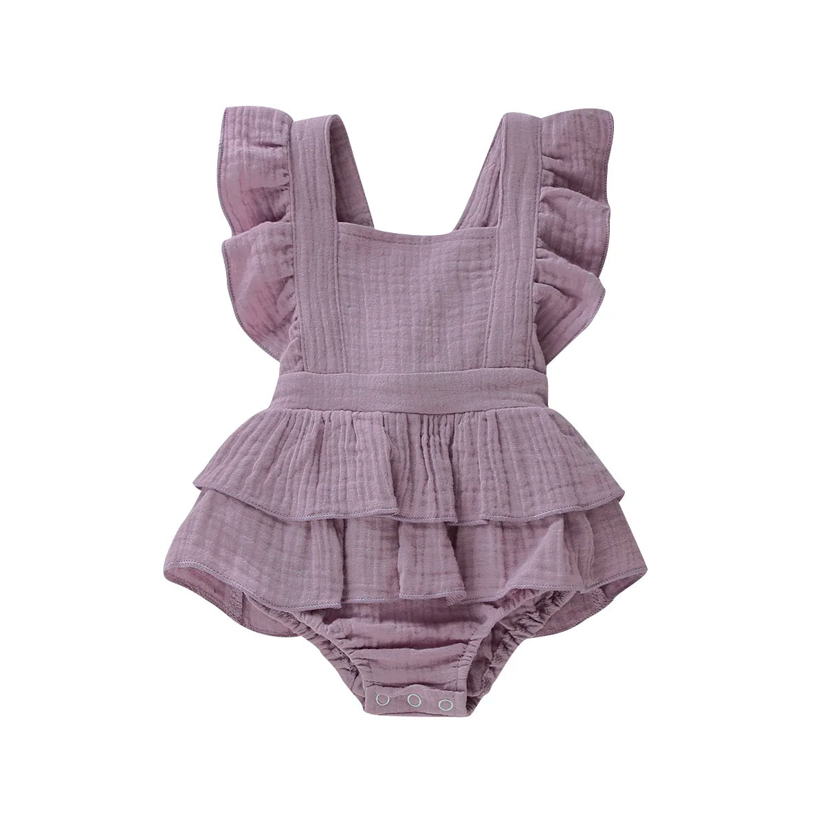 Sun‑Ribbon Ruffle Romper