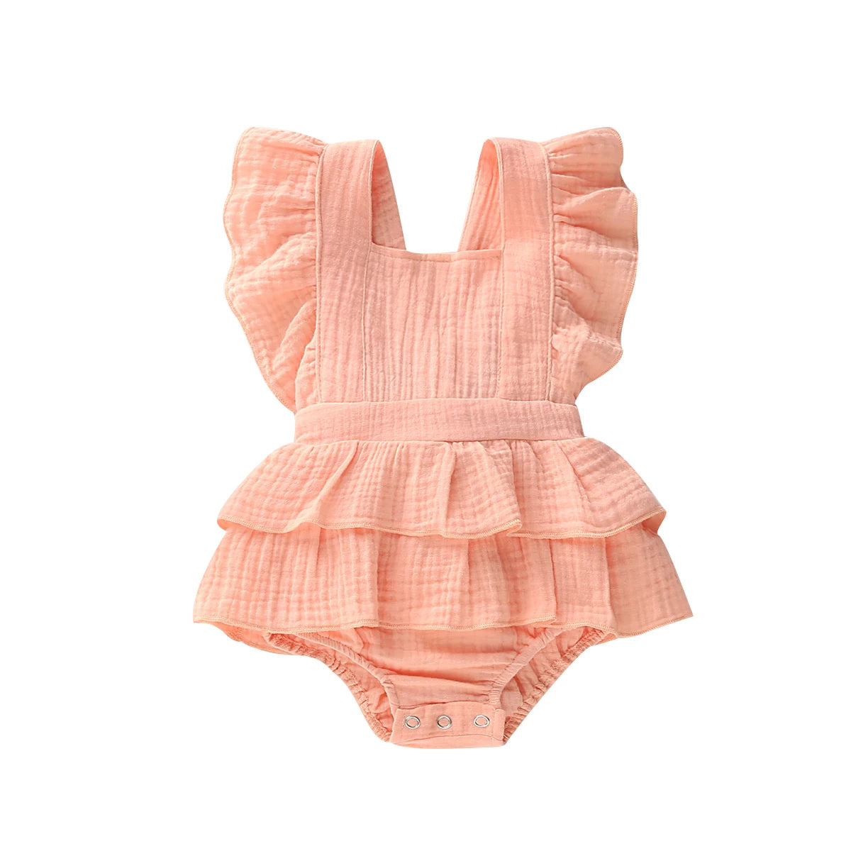 Sun‑Ribbon Ruffle Romper