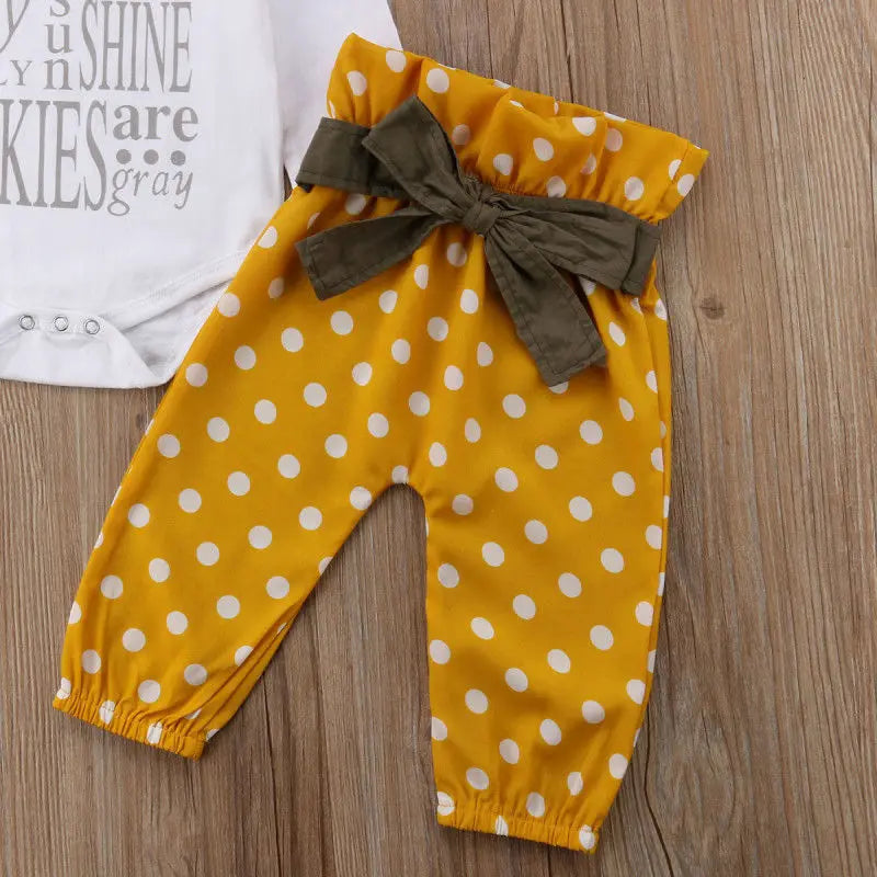 Sunshine Dot Bowknot Set