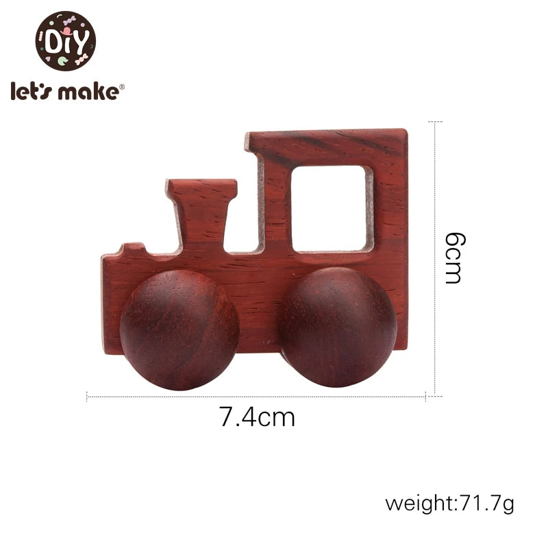 Beech Wood Baby Toys: Car Hedgehog Elephant