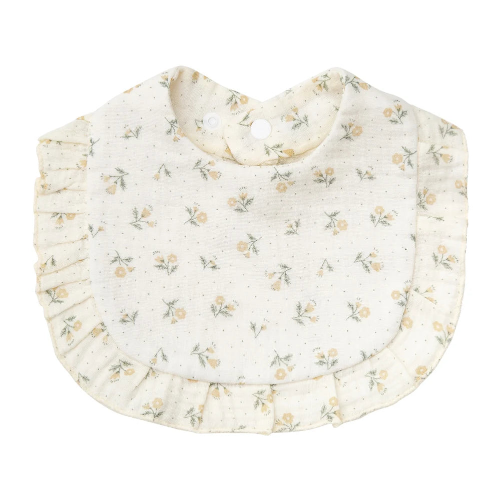 Ruffled Blossom Feeding Bib