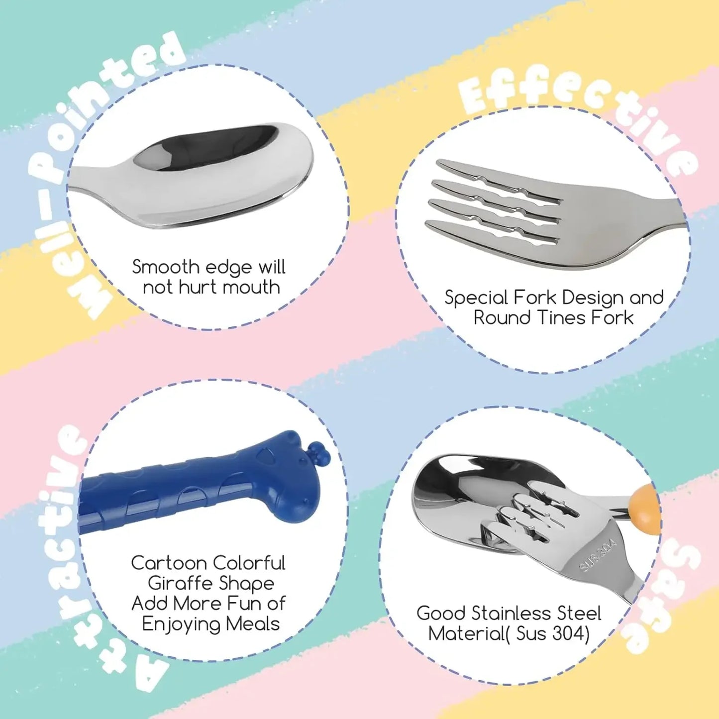 Kids Utensil Set with Carrying Case