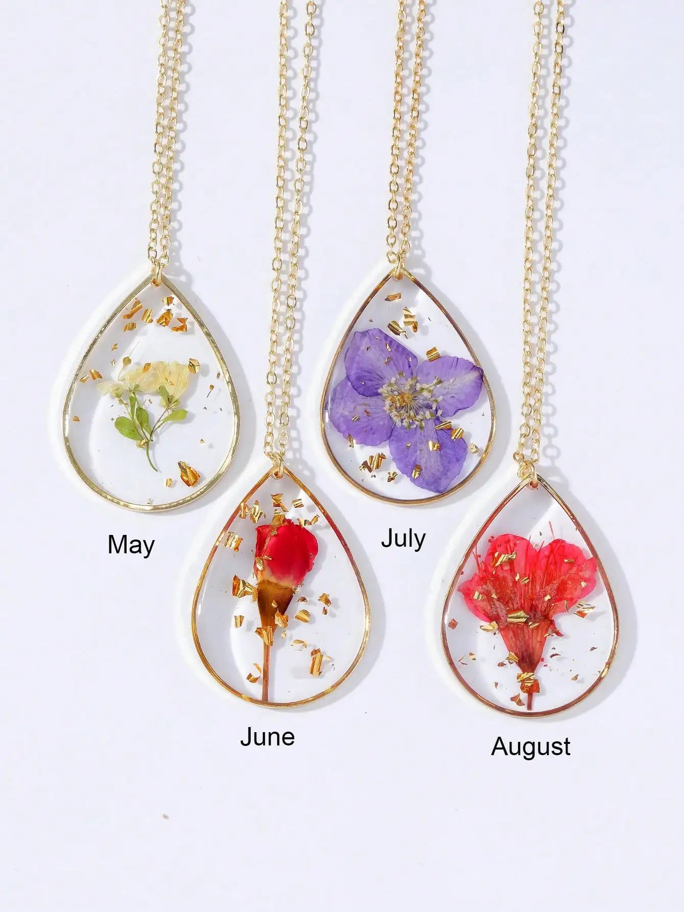 Moon‑Bloom Birth‑Flower Pendant