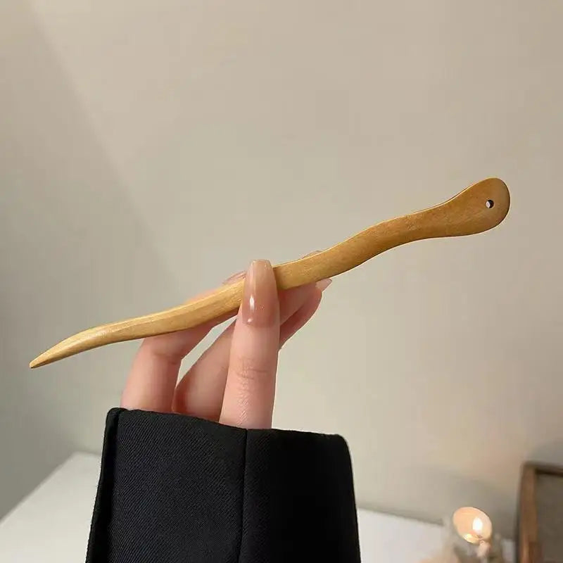 Chinese‑Style Elegant Wood Hair Stick