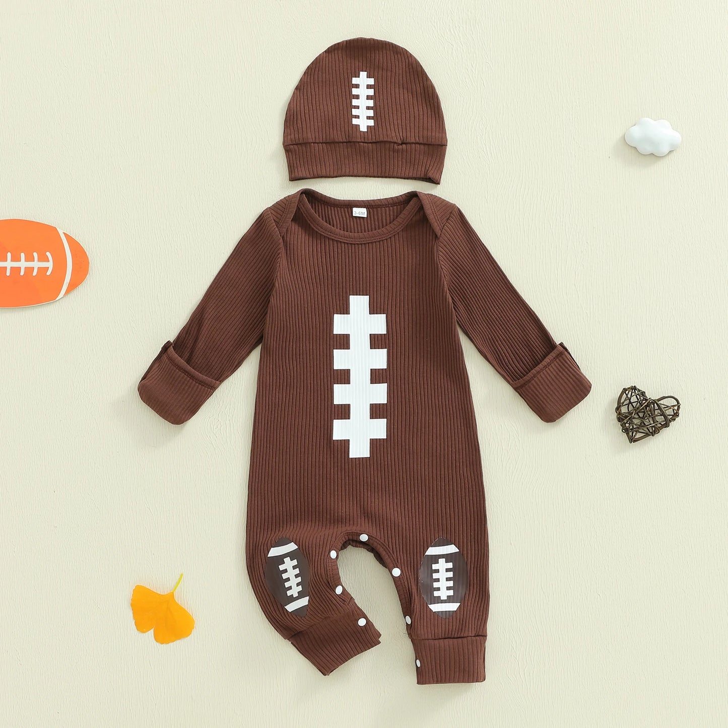 Football Romper with Hat