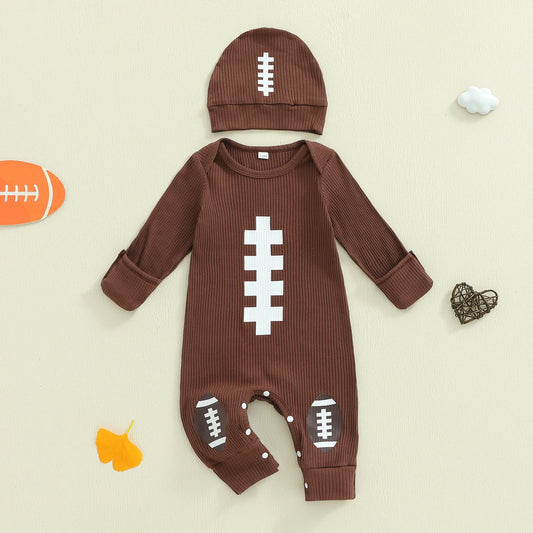 Football Romper with Hat