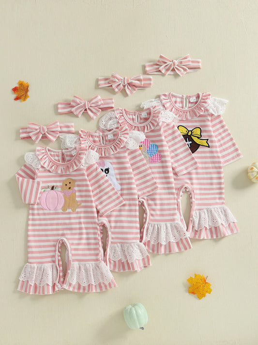 Pumpkin‑Sprite Ruffle Romper