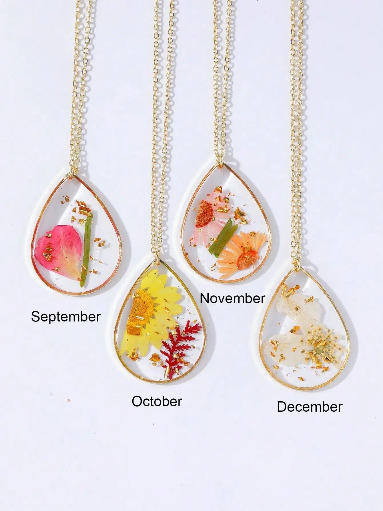 Moon‑Bloom Birth‑Flower Pendant