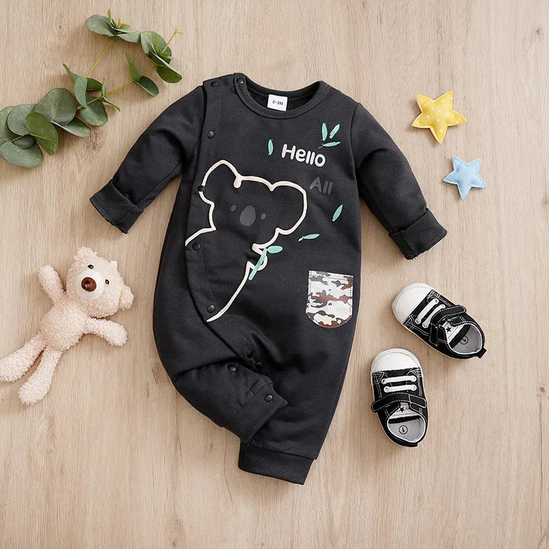 Koala‑Breeze Cotton Bodysuit