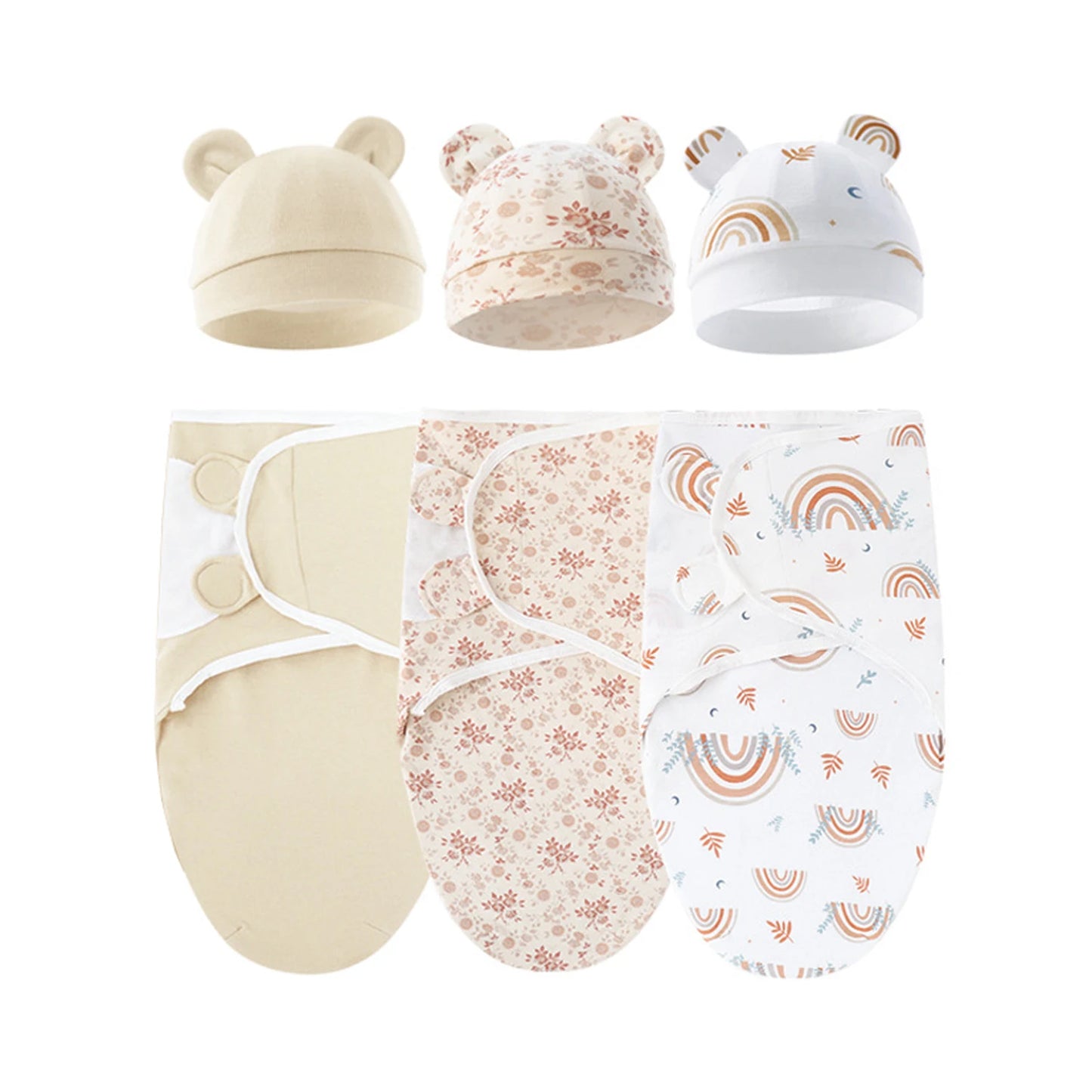 Womb‑Wrap Swaddle Trio