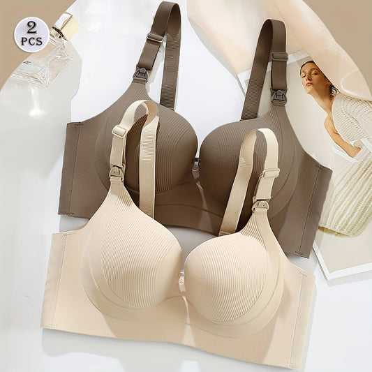 Hearth‑Soft Nursing Duo (Brown & Apricot)