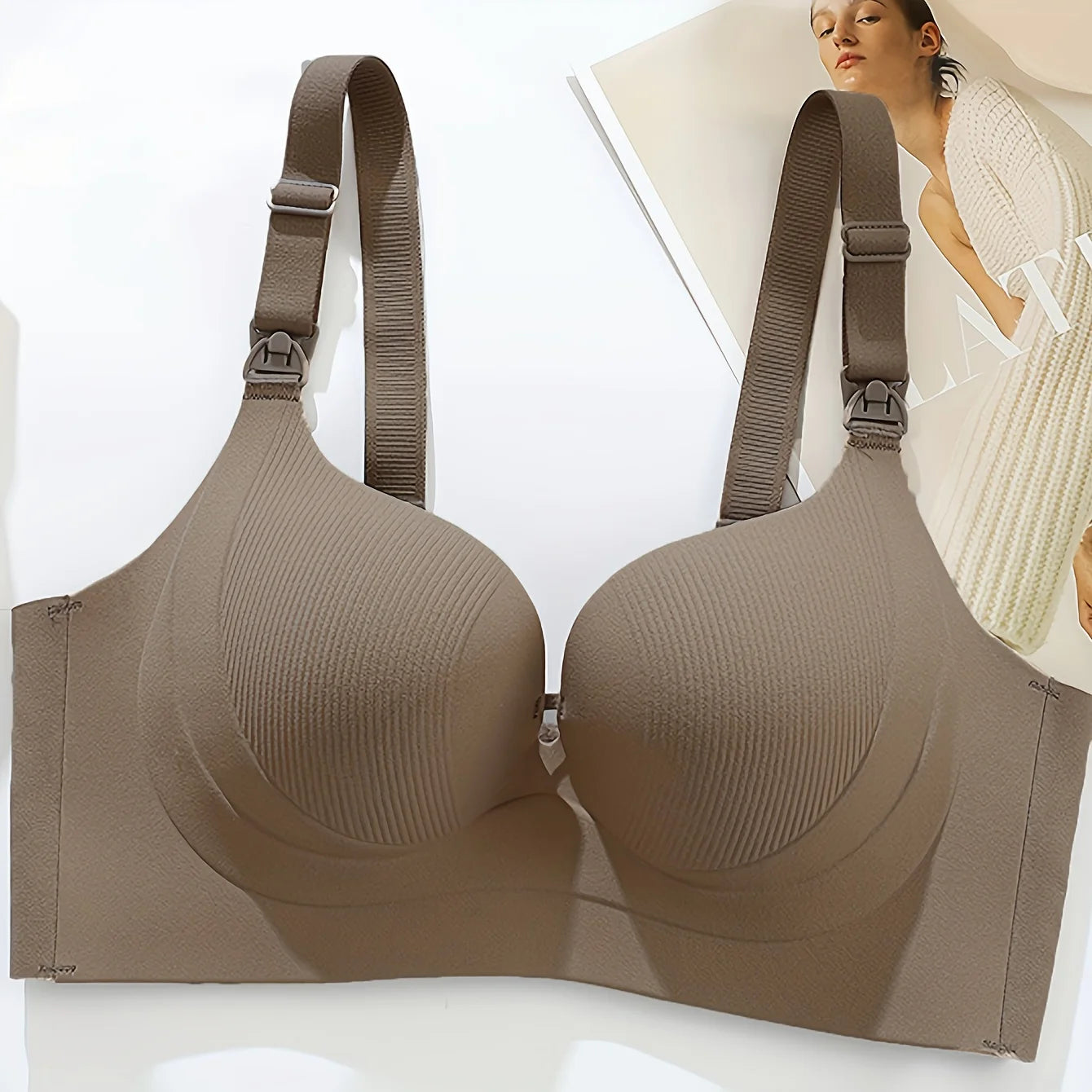 Hearth‑Soft Nursing Duo (Brown & Apricot)