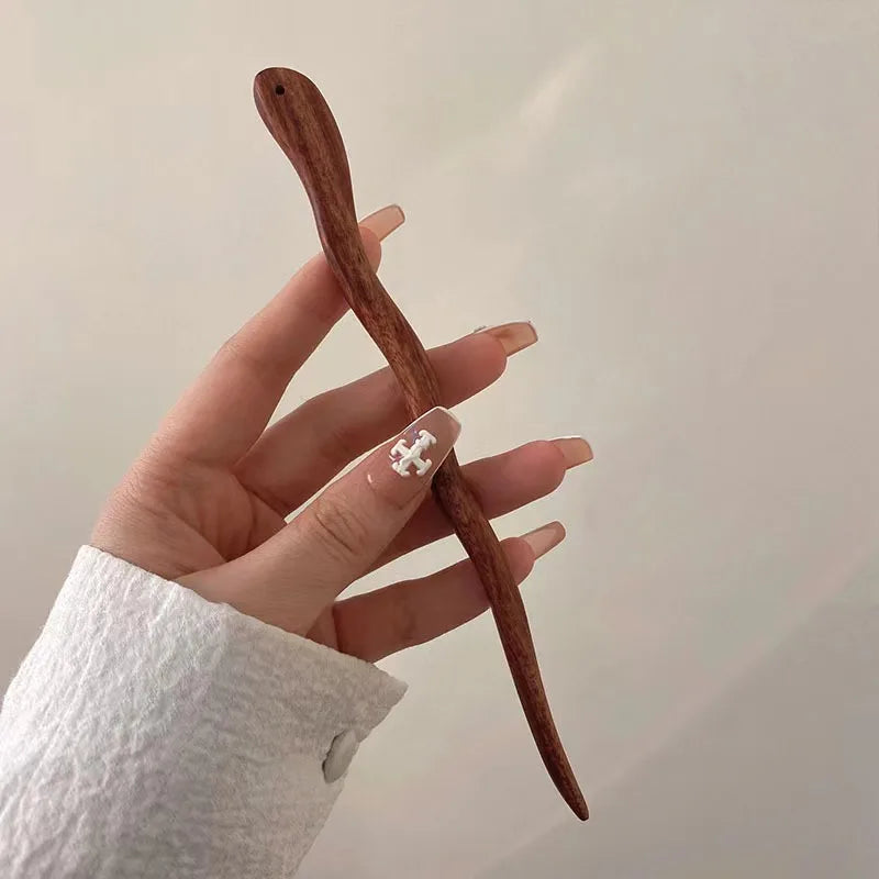 Chinese‑Style Elegant Wood Hair Stick