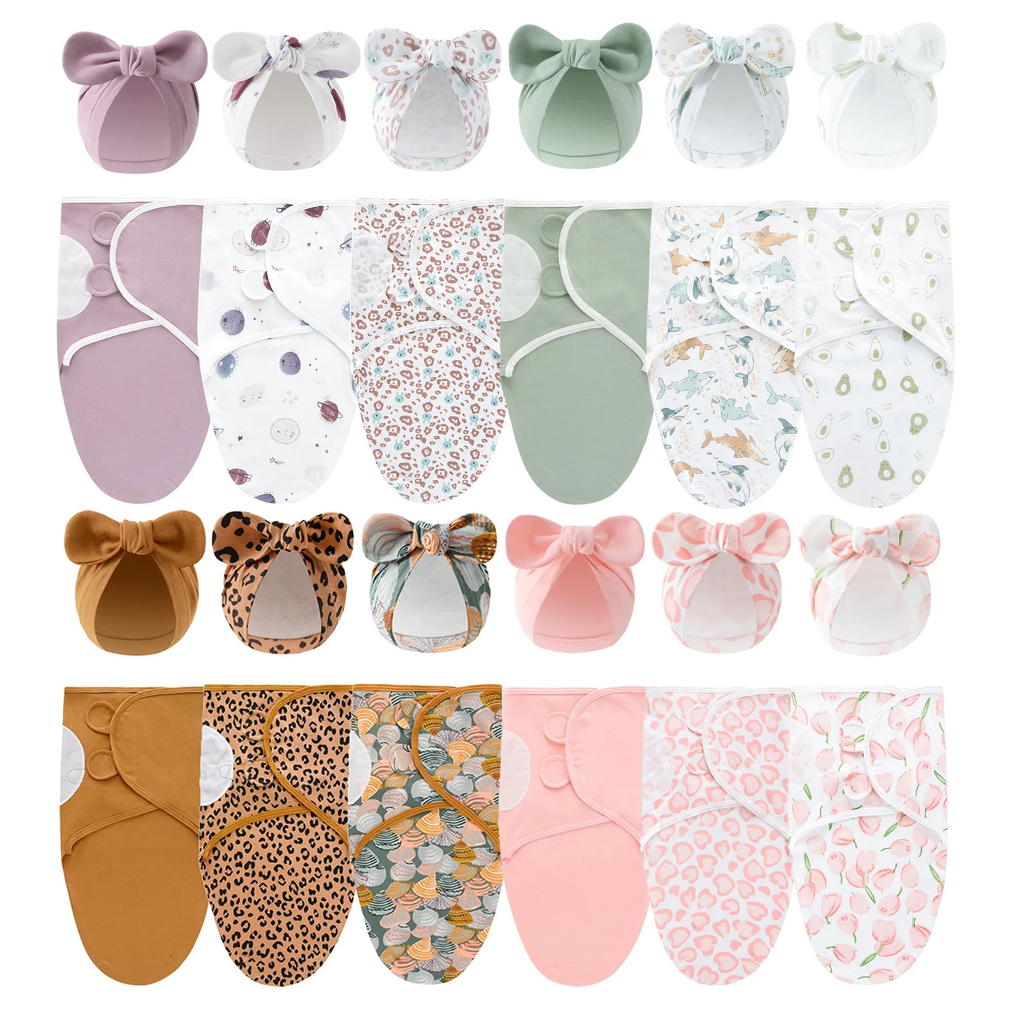 Newborn Swaddle Blanket Set