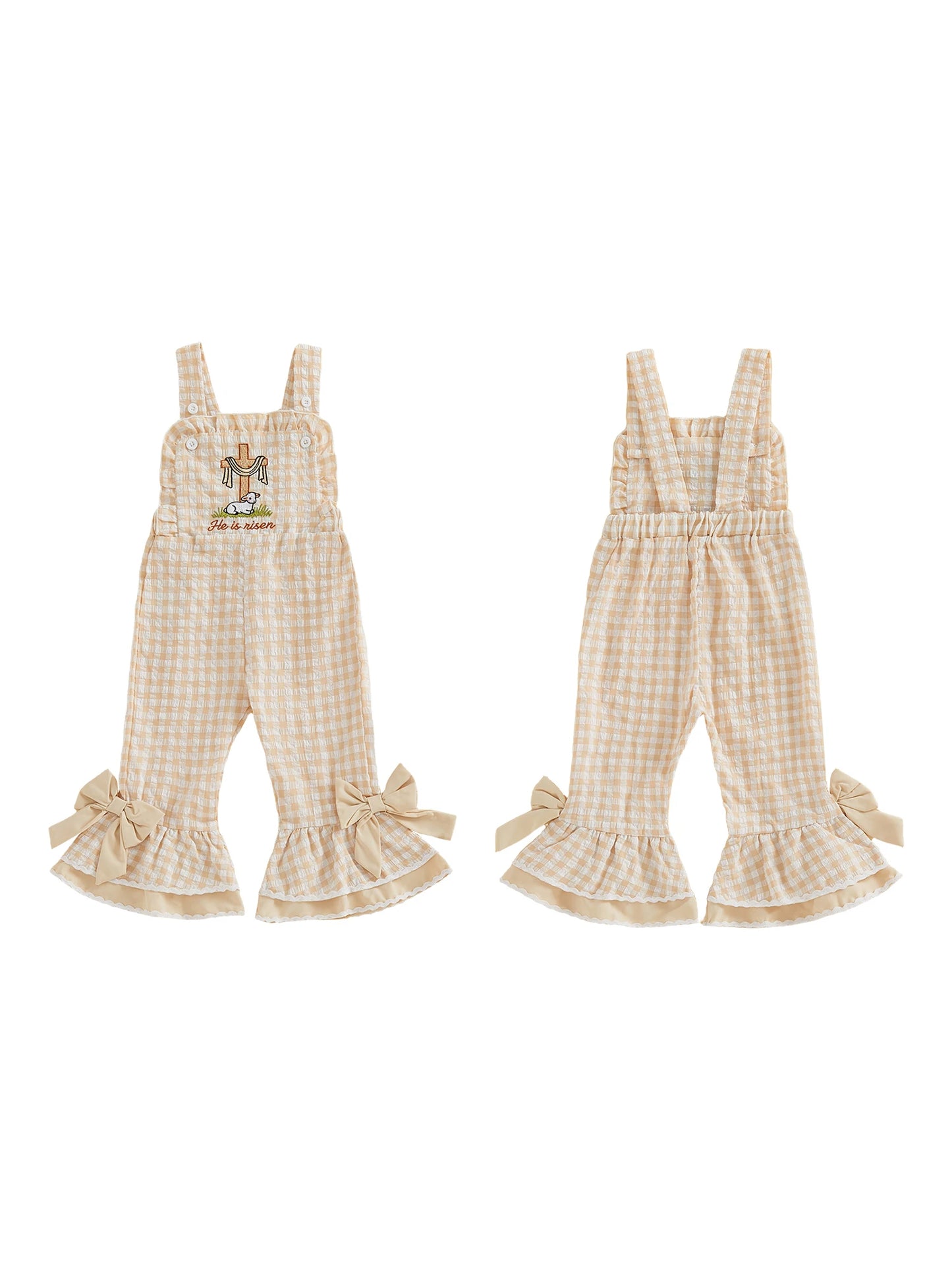 Bunny‑Bloom Ruffle Romper Set