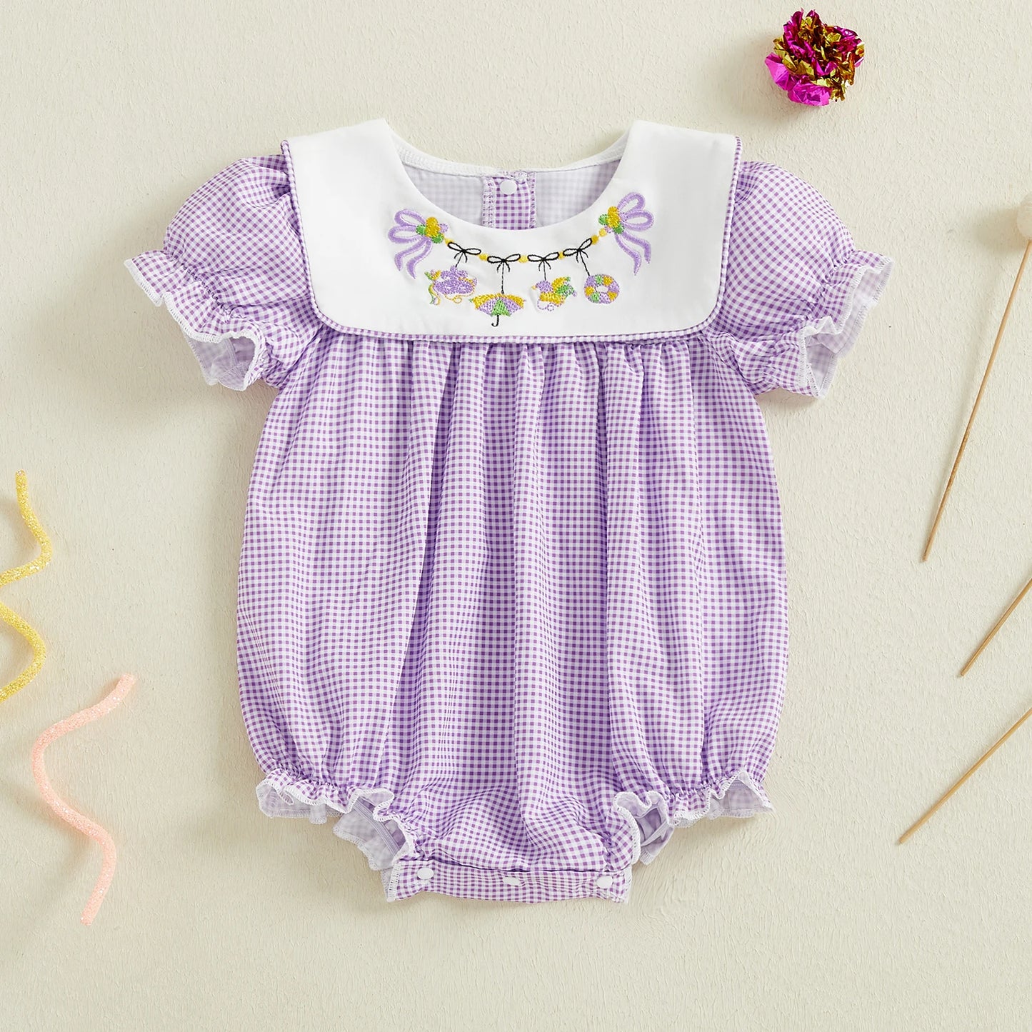 Petal‑Bow Meadow Romper