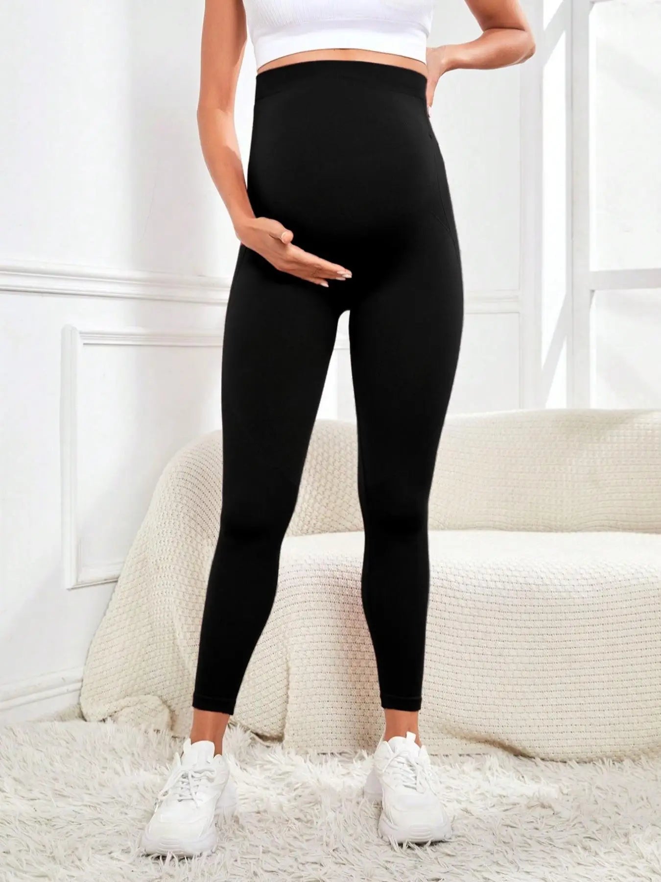 Hearth‑Rise High‑Waist Maternity Leggings