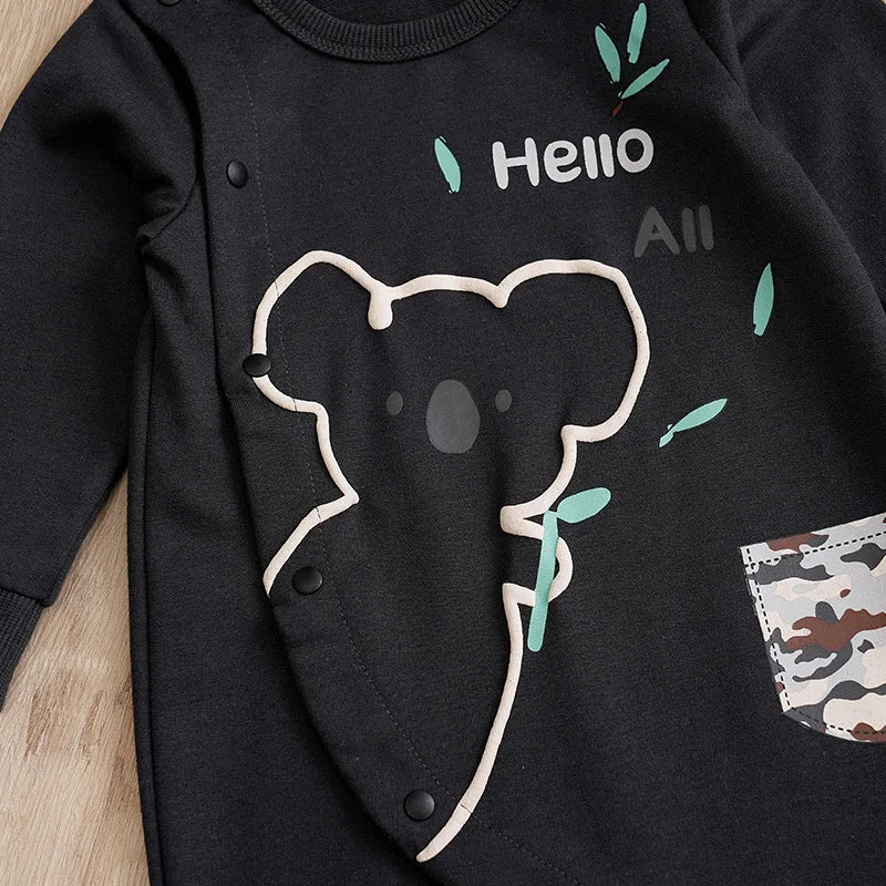 Koala‑Breeze Cotton Bodysuit