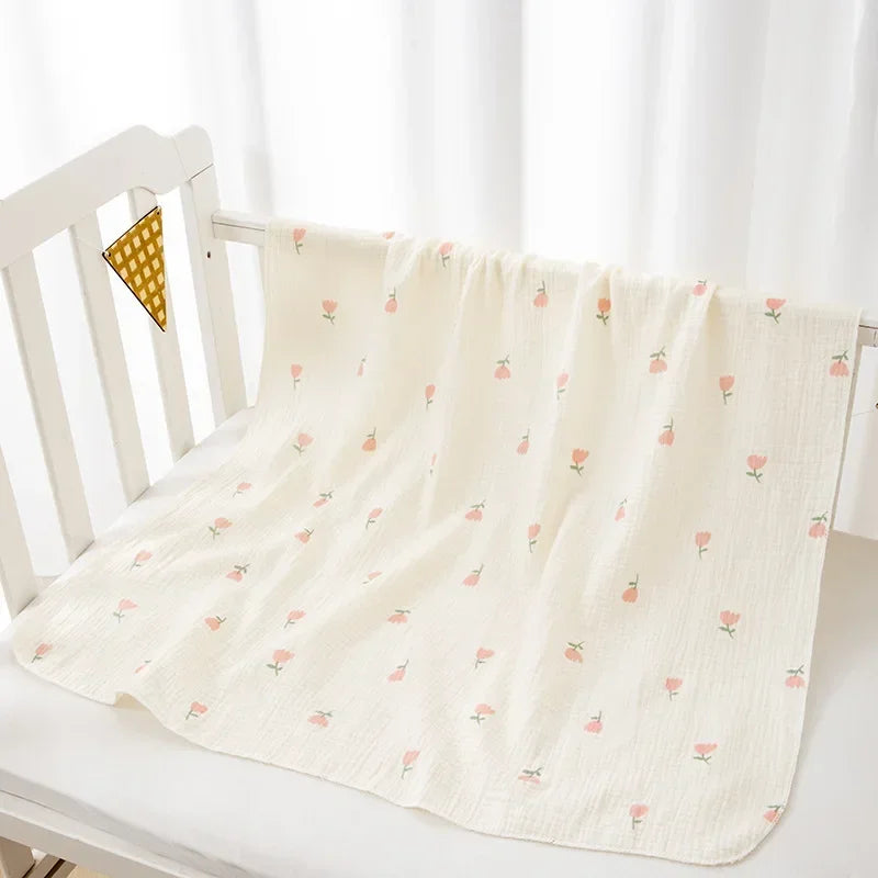 Moon‑Moss Muslin Swaddle