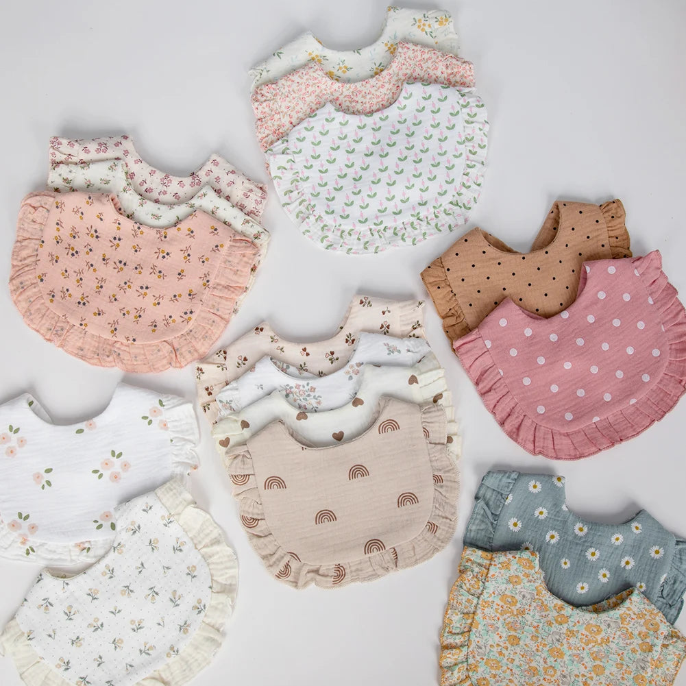 Ruffled Blossom Feeding Bib