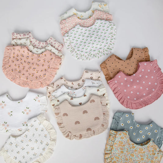 Ruffled Blossom Feeding Bib