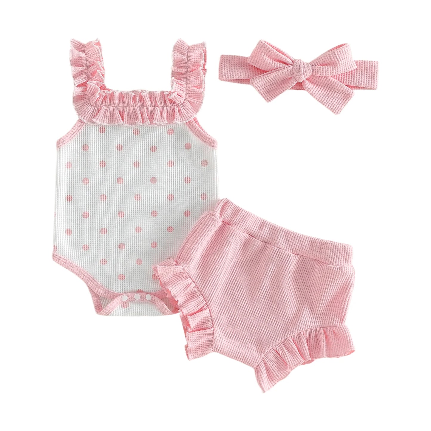 Dew‑Dot Ruffle Sun Set