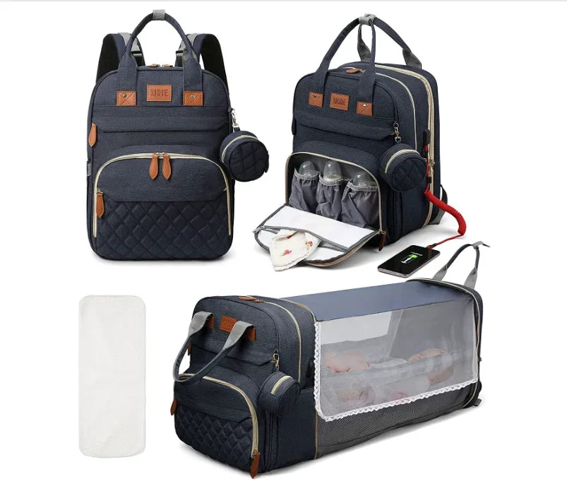 Hearth‑Harbor Deluxe Diaper Backpack