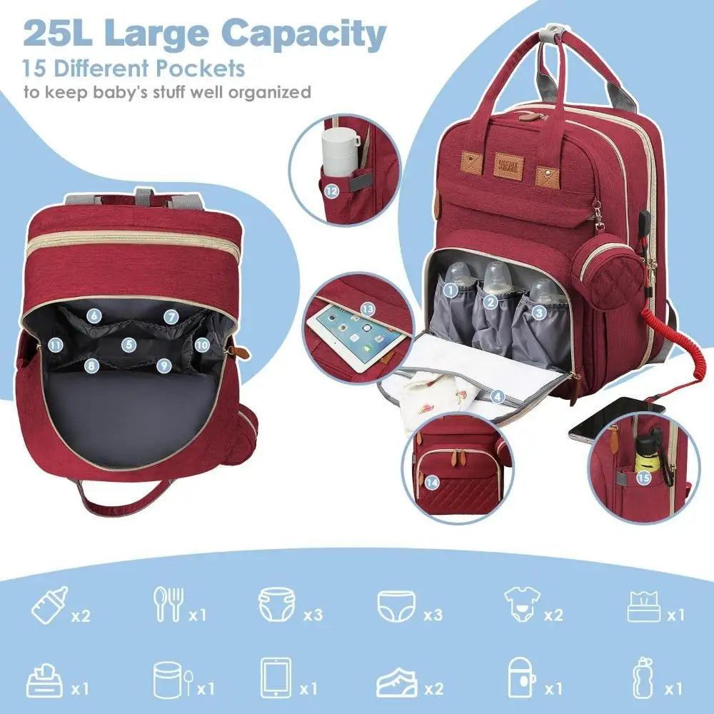 Hearth‑Wayfold Diaper Backpack