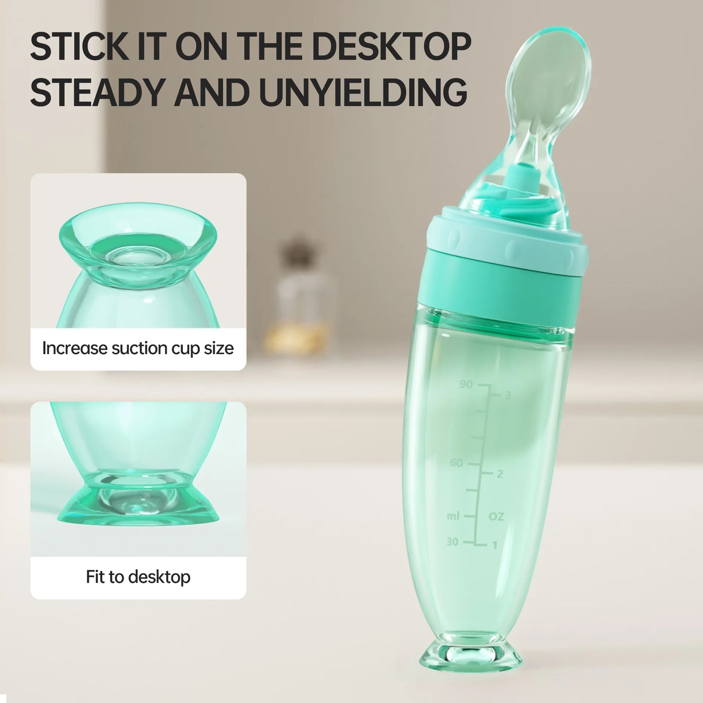Baby Feeding Silicone Bottle with Spoon