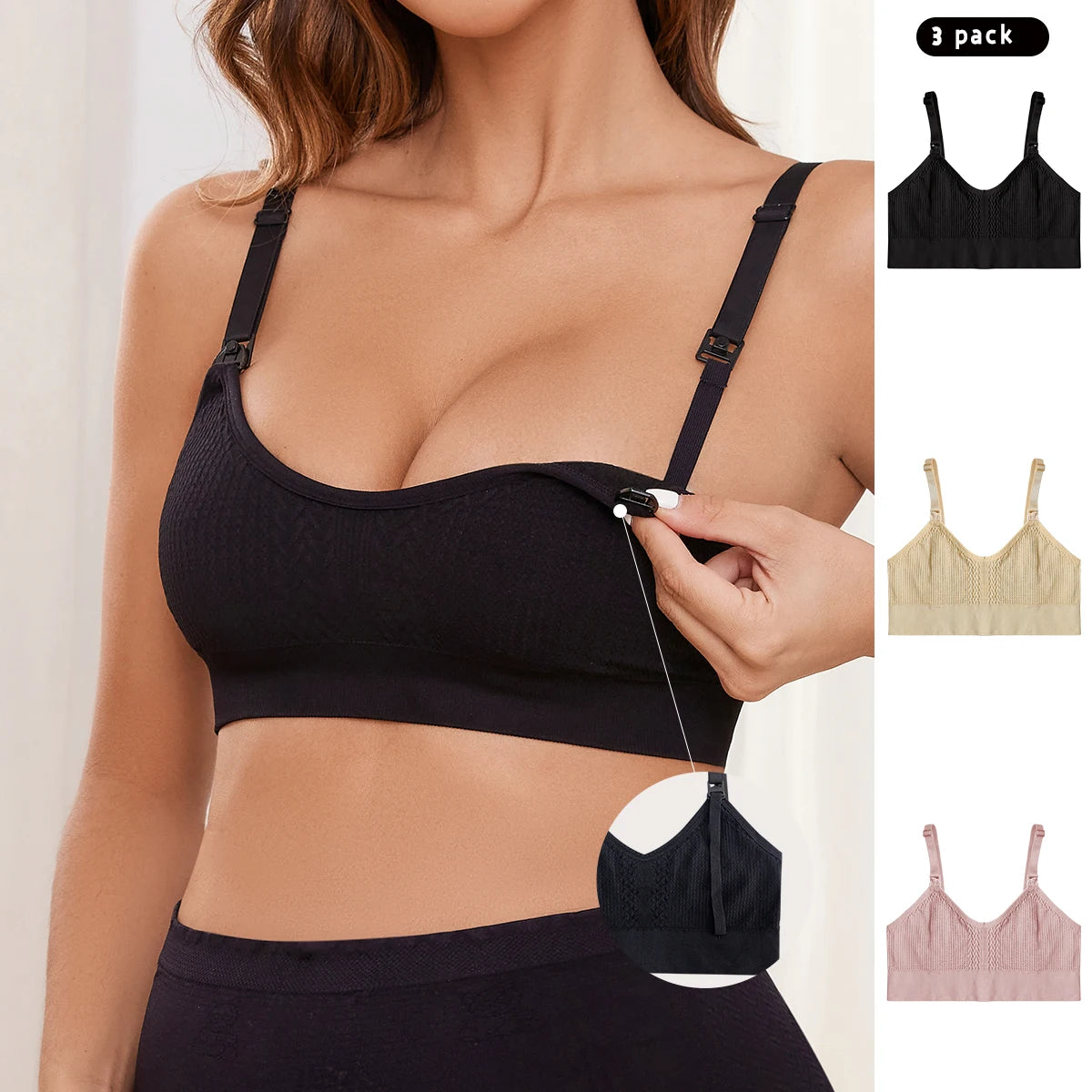 3-Pack Nursing Bras