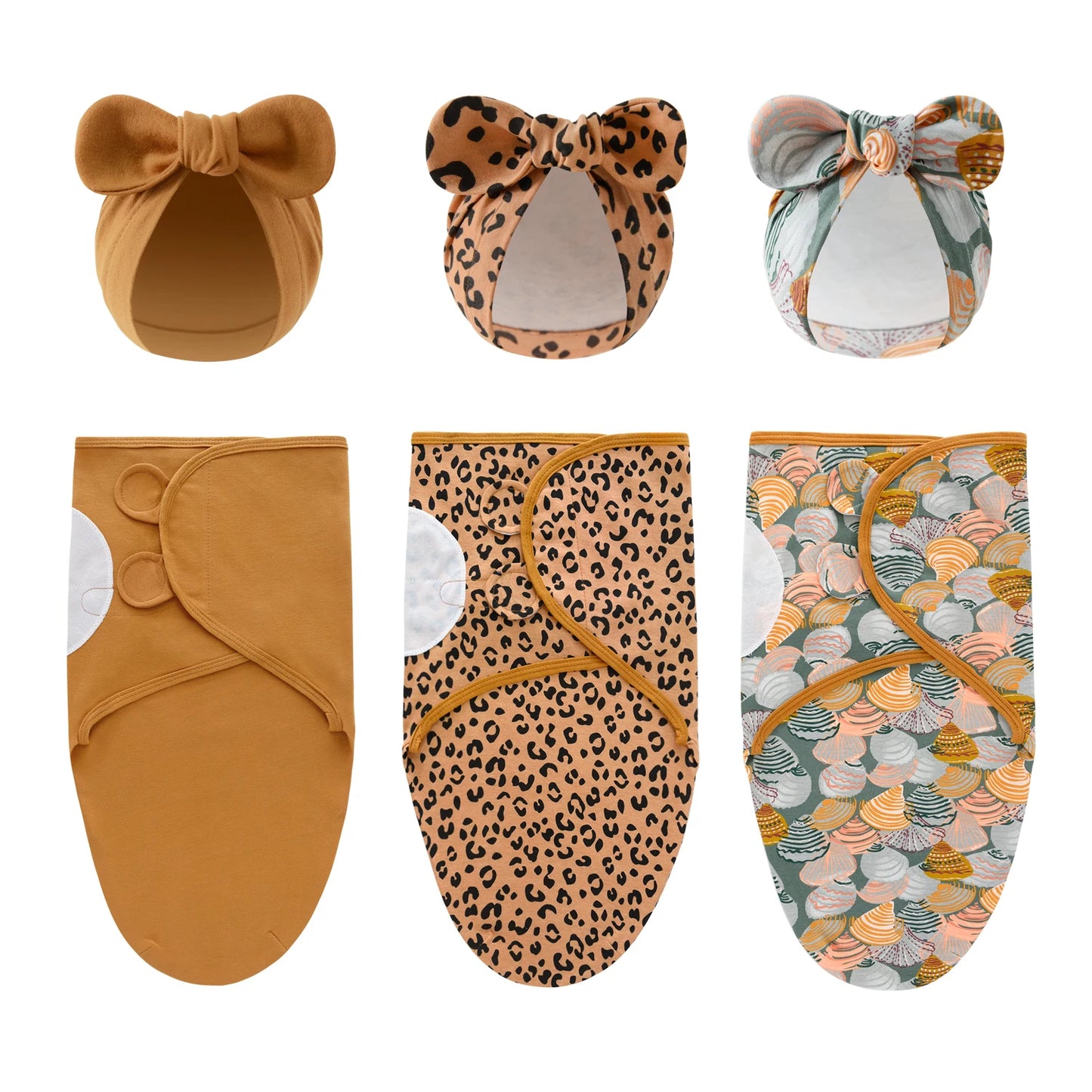 Newborn Swaddle Blanket Set