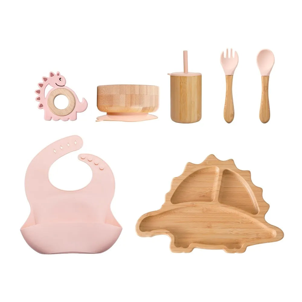 Baby Feeding Tableware Set with Silicone Suction