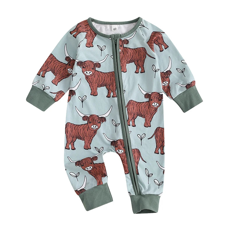 Prairie Moon Cowprint Romper