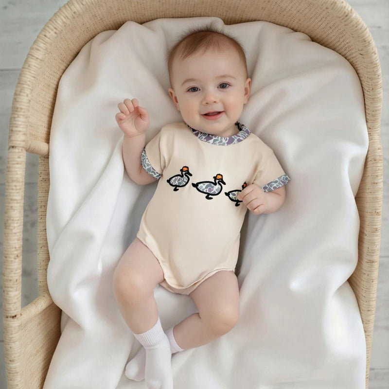 Apricot Duckling Meadow Romper